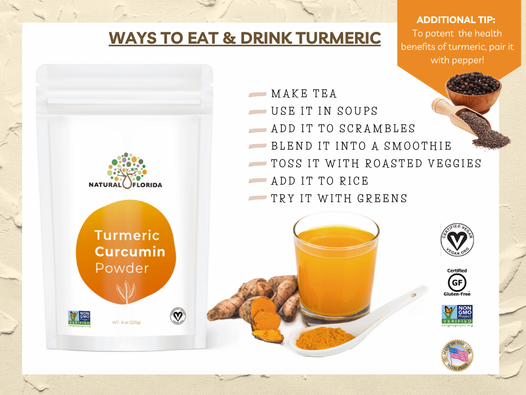 Premium TURMERIC CURCUMIN ROOT POWDER - 225g (8oz) Stand up Pouch - Non-GMO - Vegan