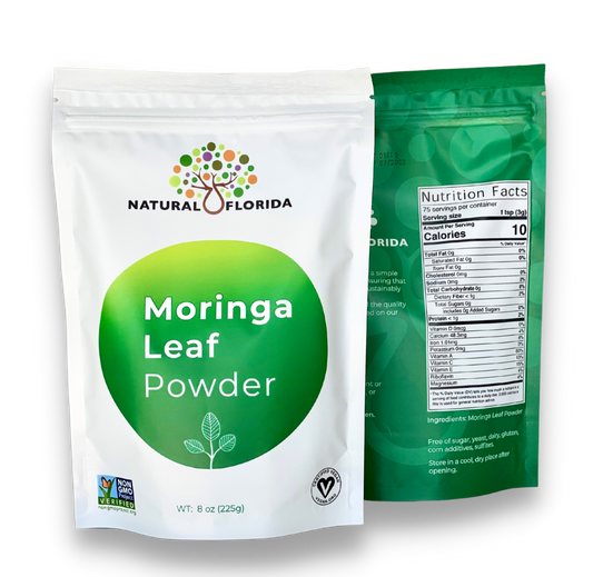 Moringa Oleifera Leaf Powder 225g 8oz Stand Up Pouches. Natural Florida