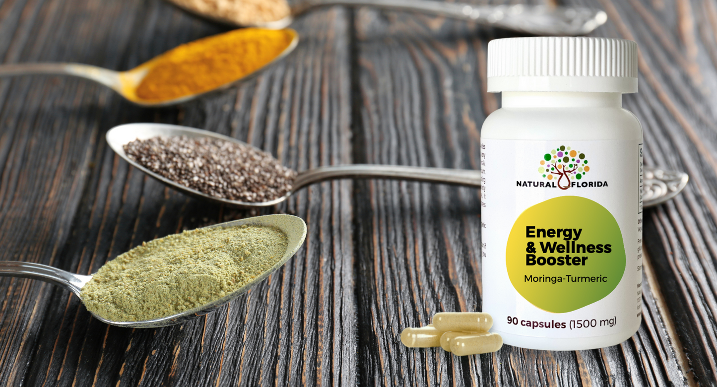 Enjoy your live with moringa turmeric capsules. Natural Florida