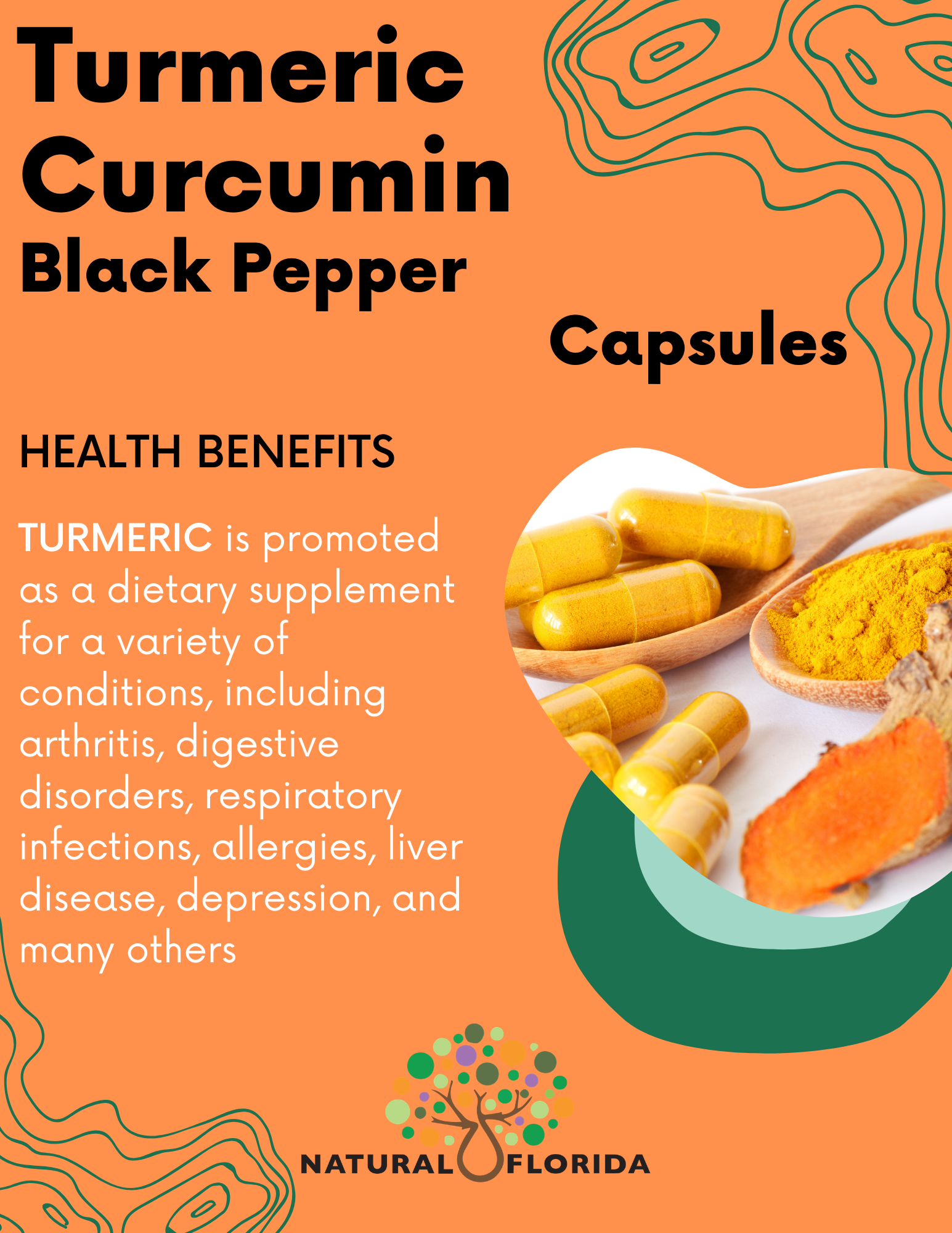 TURMERIC Curcumin Powder Capsules w/ Black Pepper - 90 Vegan Caps - nonGMO